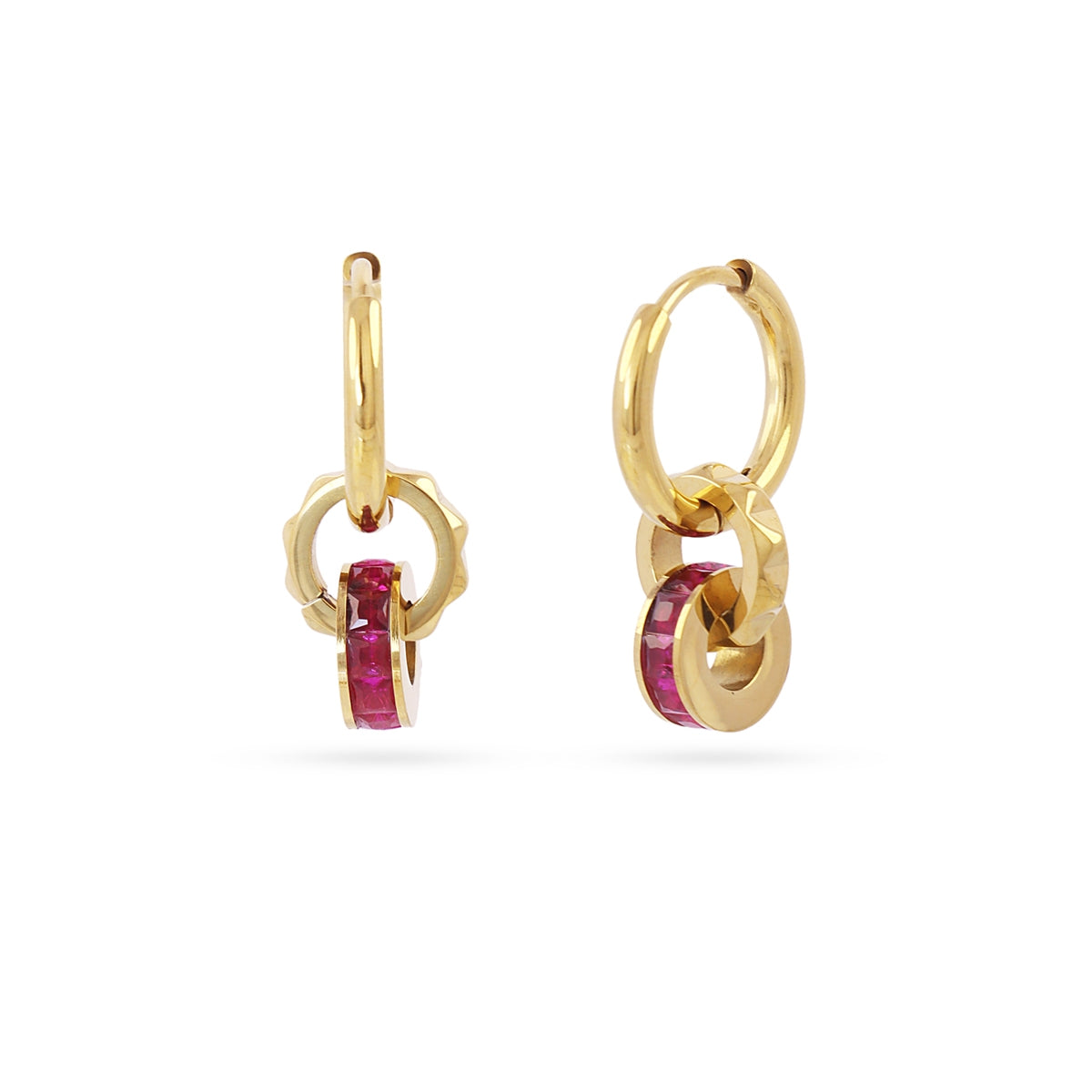 Aros Vandal mix rosa Fucsia Anartxy