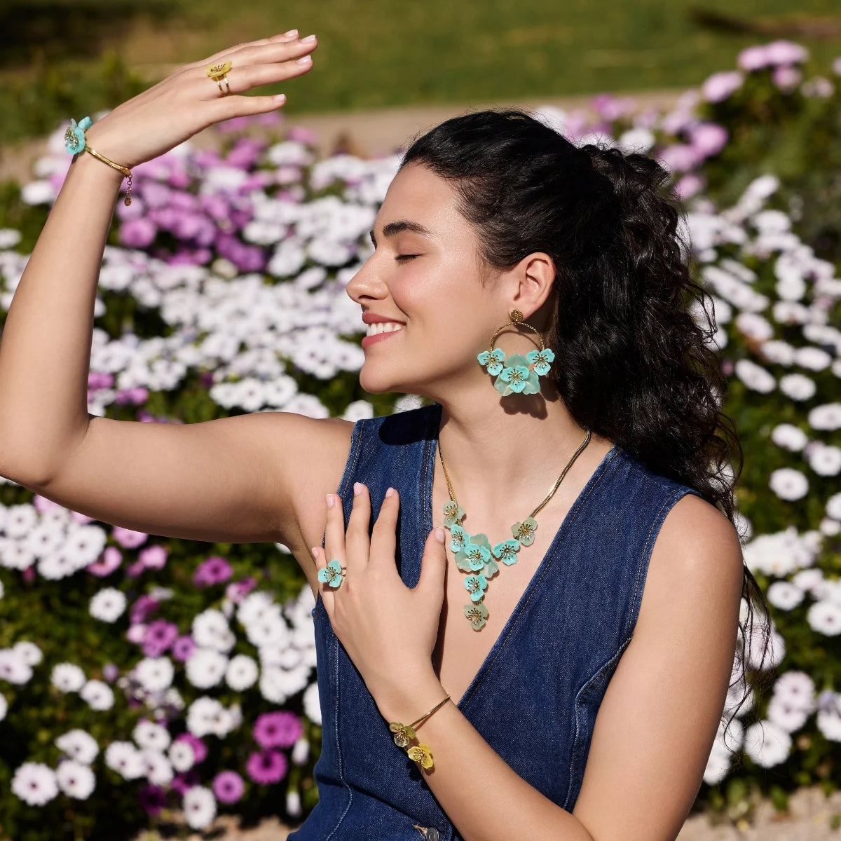 Pendientes Bloom Roseth Verde Anartxy