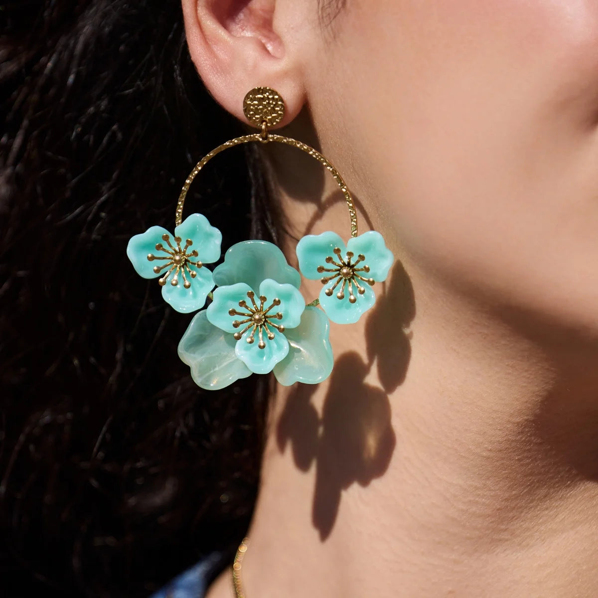 Pendientes Bloom Roseth Verde Anartxy