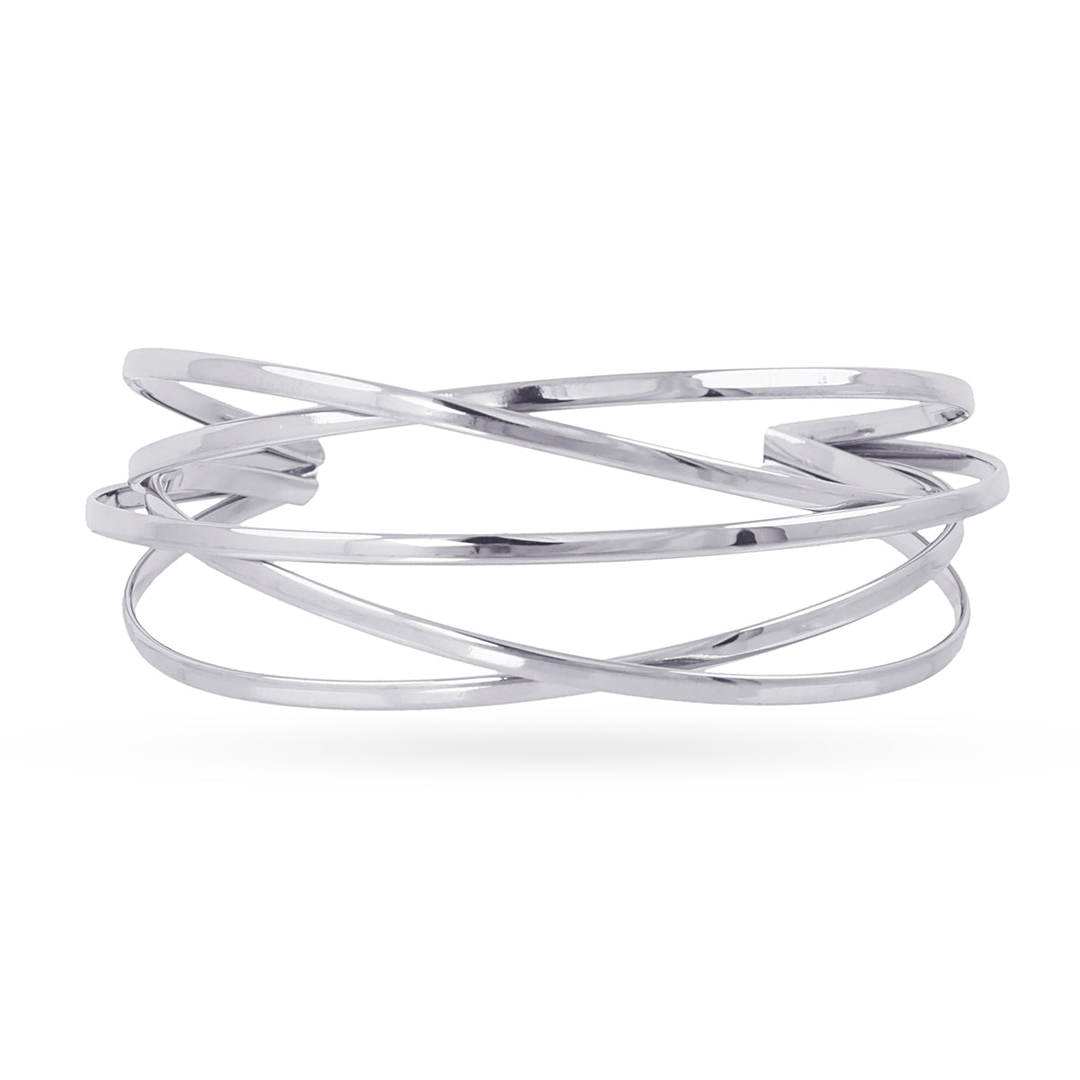 Brazalete Essentials esclava multi tubos Plateado Anartxy