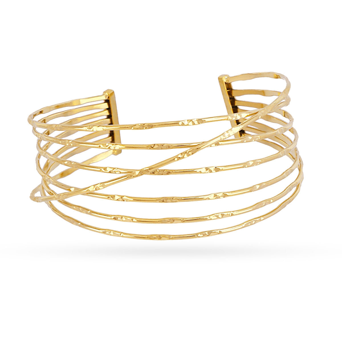 Brazalete Essentials hilos cruzados Dorado Anartxy