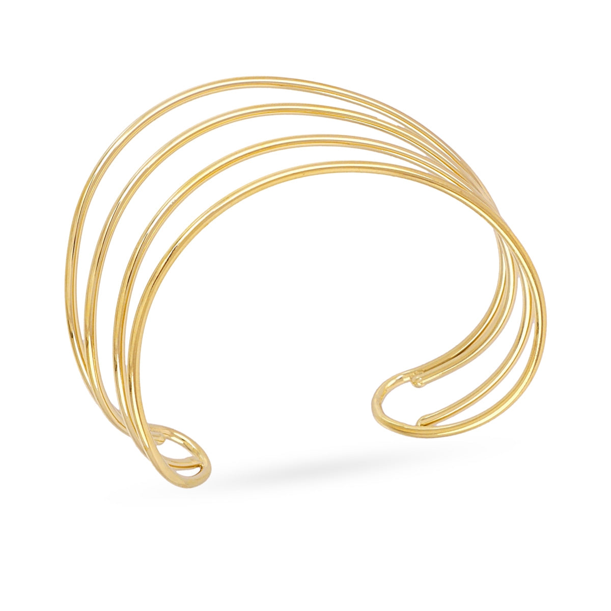 Brazalete Essentials líneas curvas Dorado Anartxy