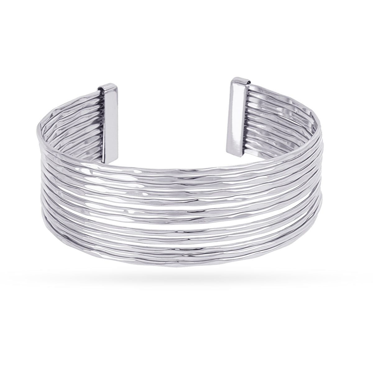 Brazalete Essentials multihilo texturizado Plateado Anartxy