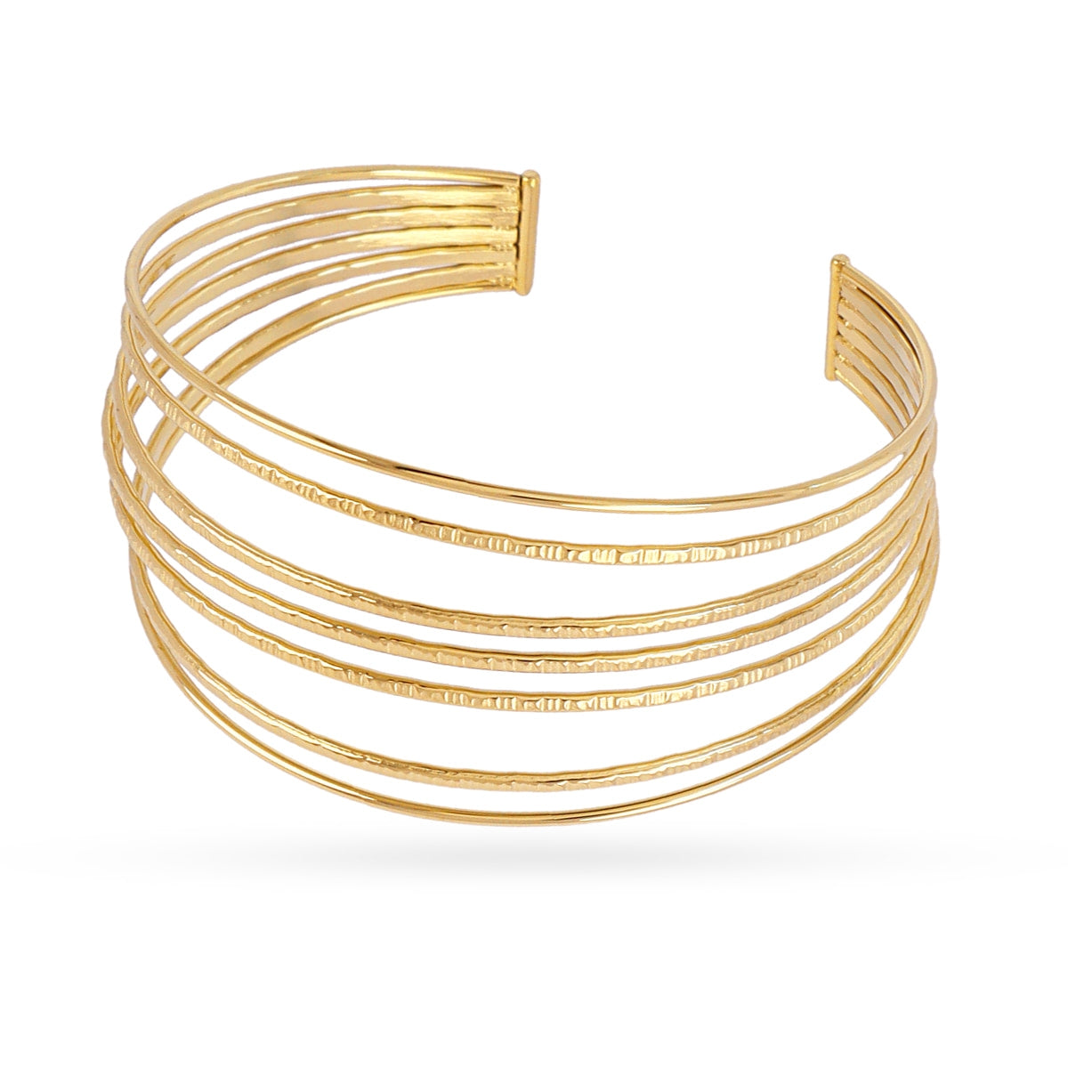 Brazalete Essentials multilínea textura Dorado Anartxy