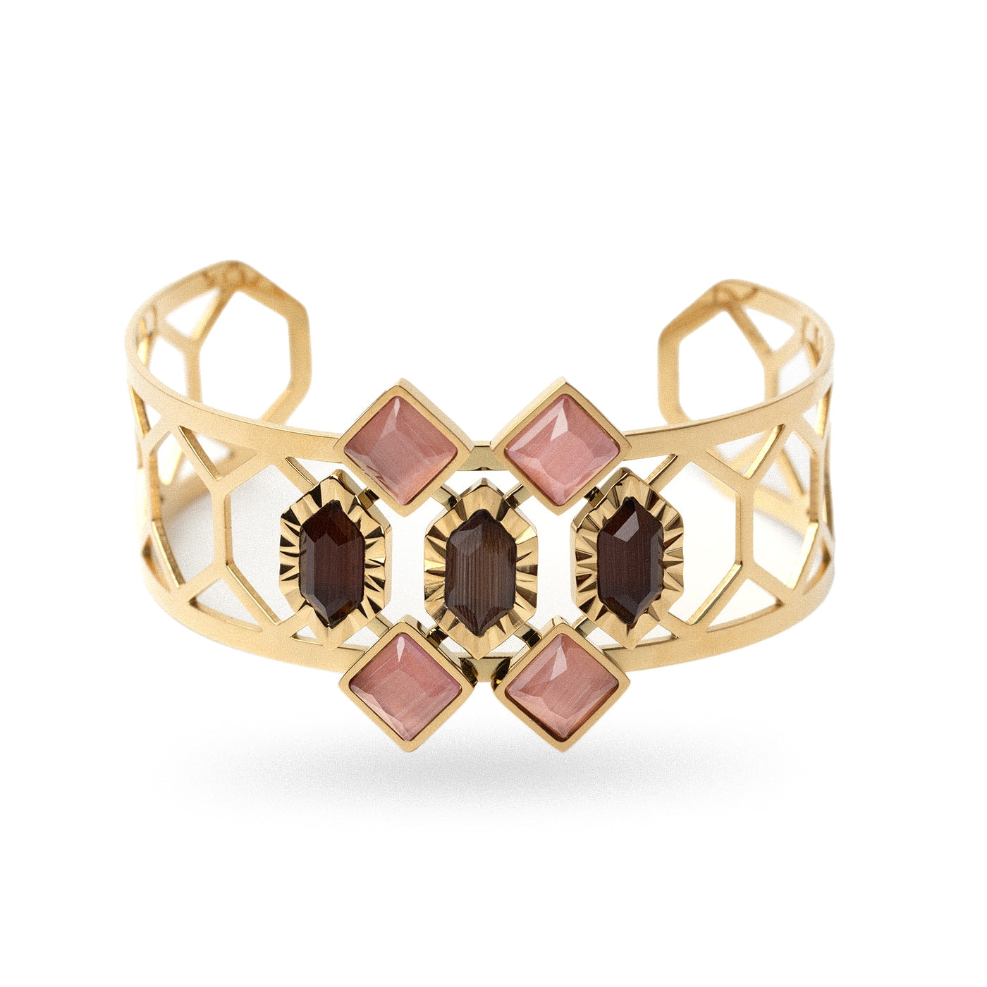 Brazalete Gleam piedras Café Anartxy