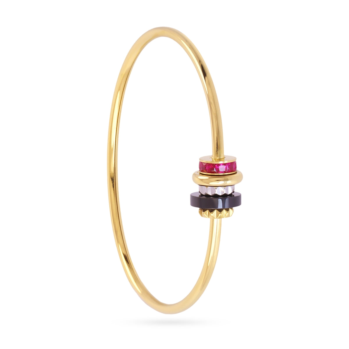 Brazalete rígido Vandal colgante multicolor Fucsia Anartxy