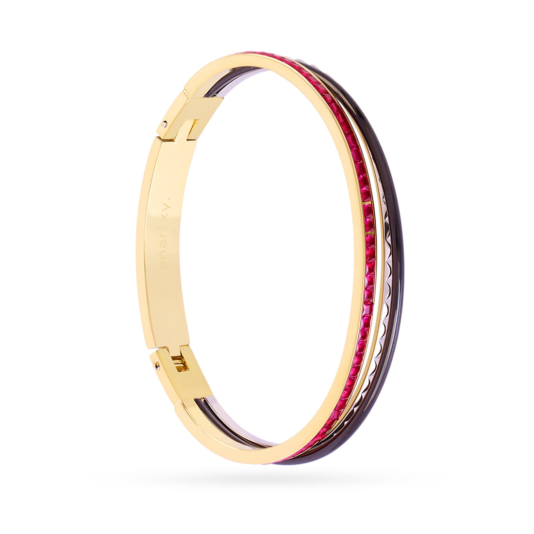 Brazalete Vandal multiaro fino multicolor Fucsia Anartxy