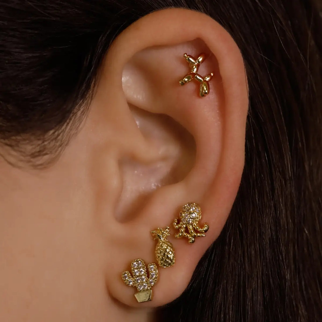 Piercing Ananas Dorado Anartxy