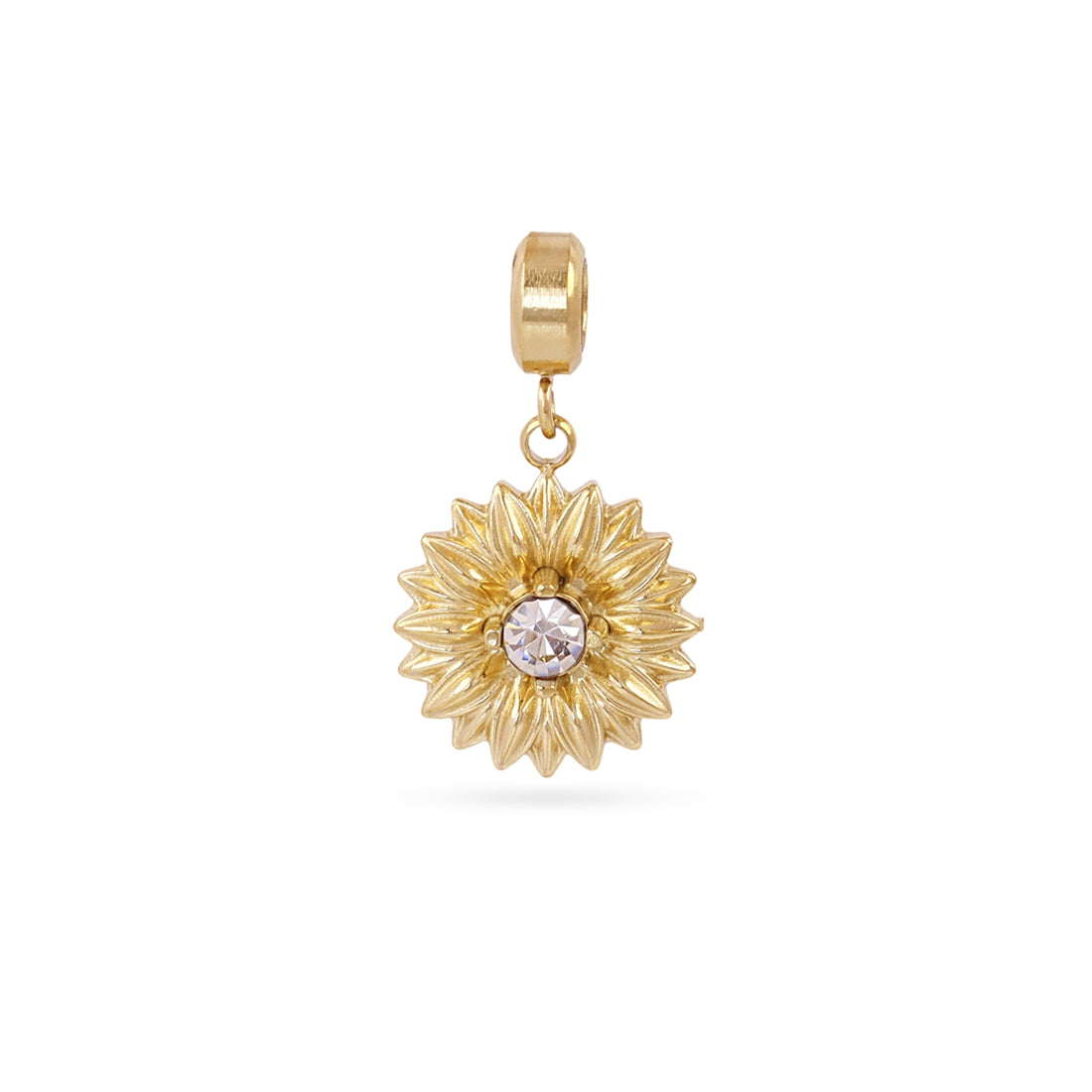 Charm flor circonita Dorado Anartxy