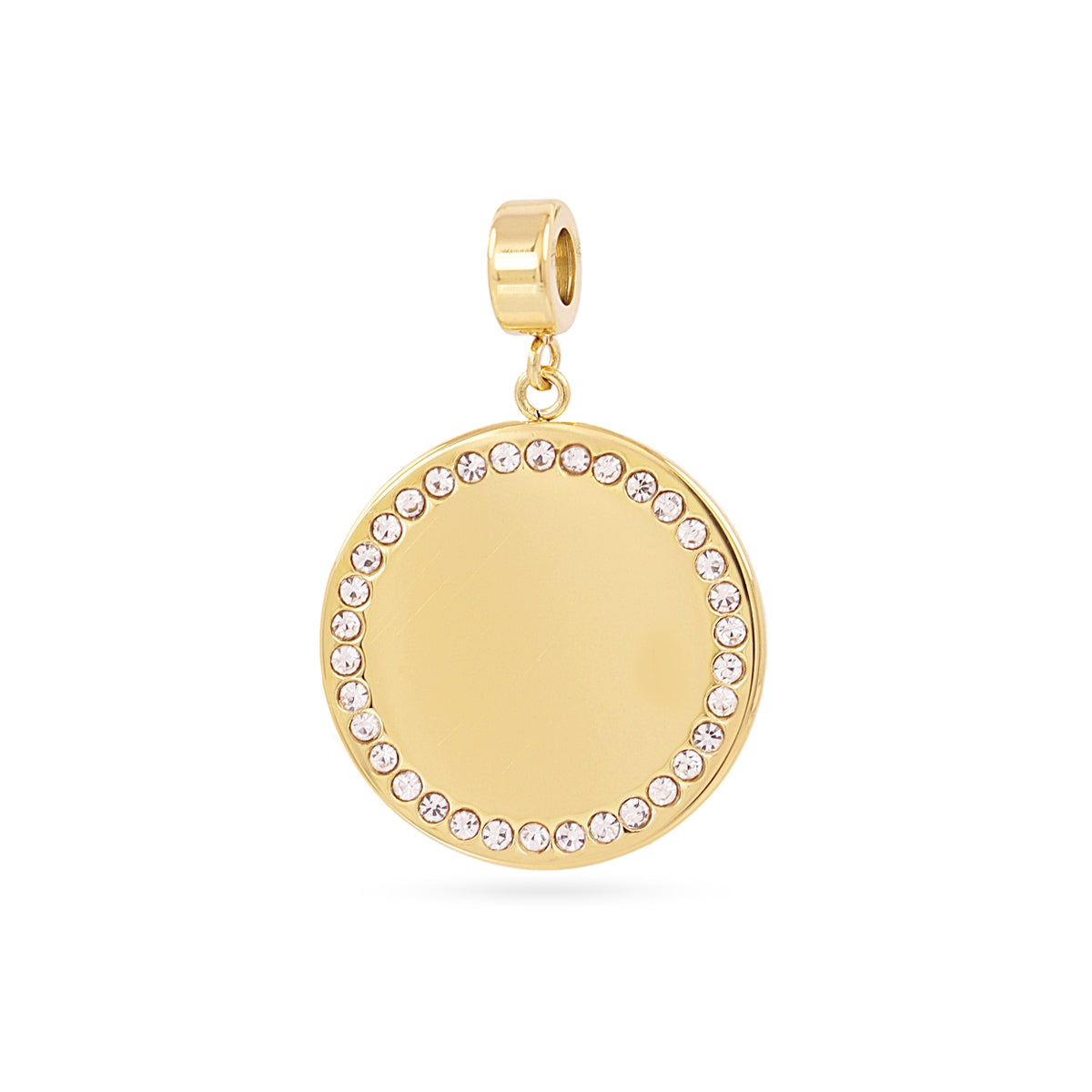 Charm medalla circonitas Dorado Anartxy
