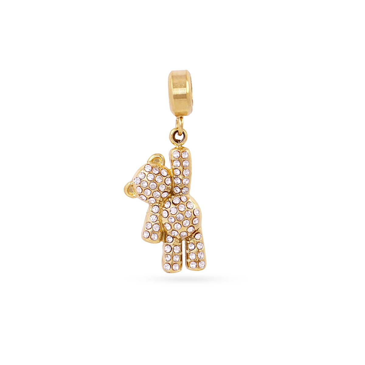 Charm oso de peluche circonitas Dorado Anartxy