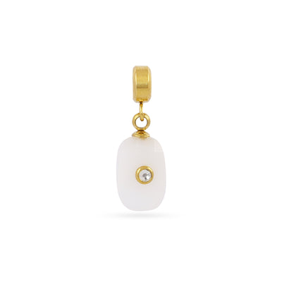 Charm piedra y circonita Blanco Anartxy