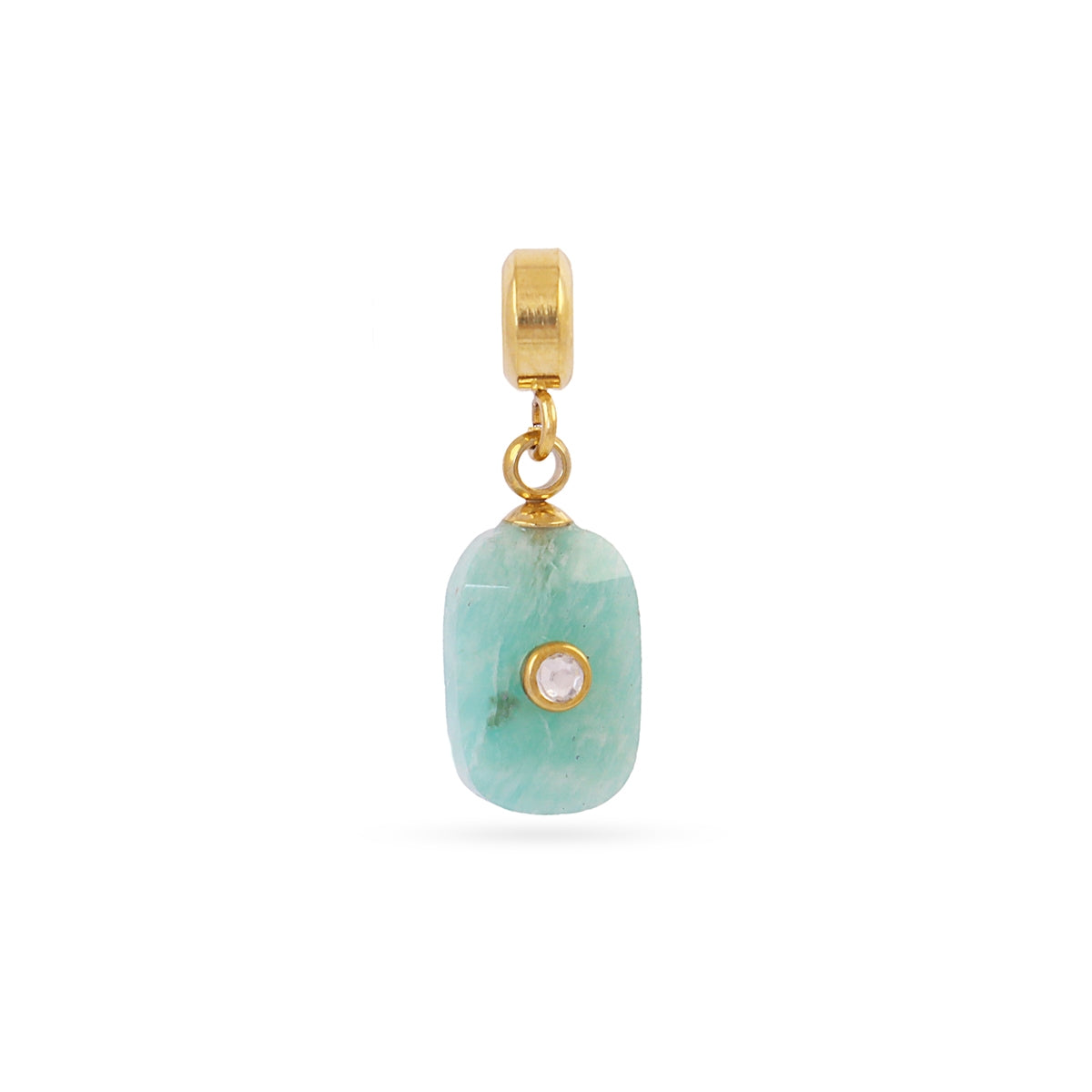 Charm piedra y circonita Turquesa Anartxy