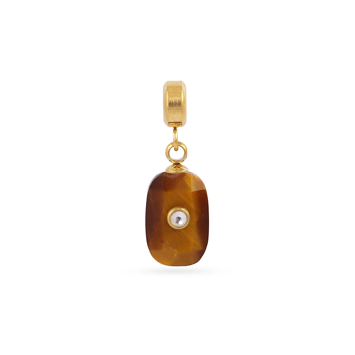 Charm piedra y circonita Café Anartxy