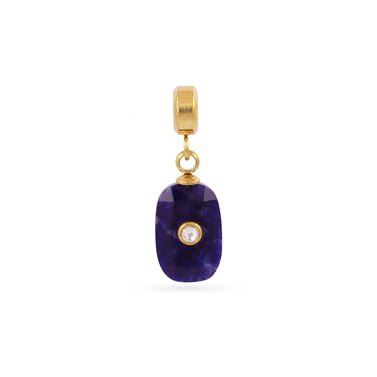 Charm piedra y circonita Azul Anartxy