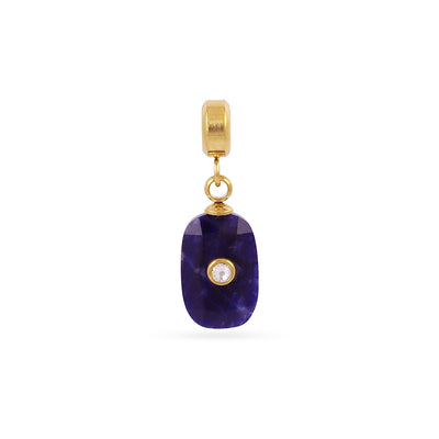 Charm piedra y circonita Azul Anartxy
