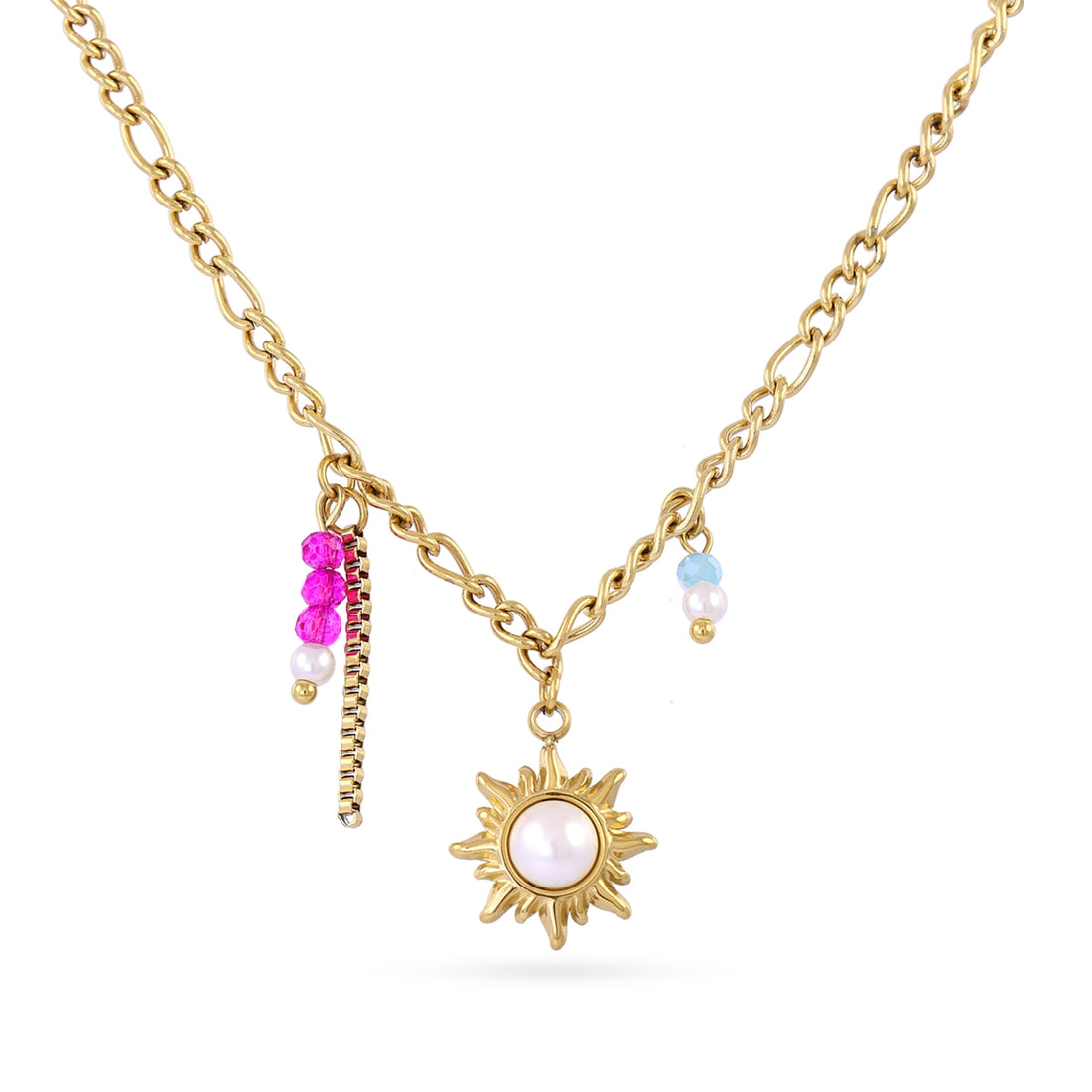 Collar Aqua Isola Dorado Anartxy