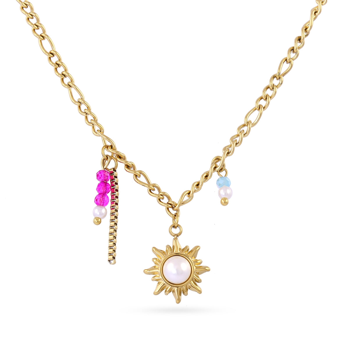 Collar Aqua Isola Dorado Anartxy