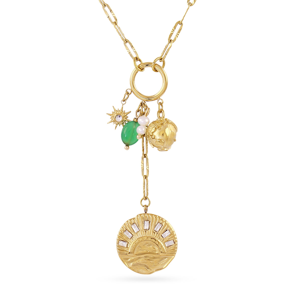 Collar Astros amanecer verde Dorado Anartxy