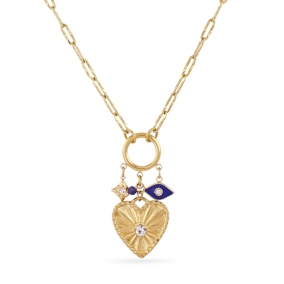 Collar Astros corazon protector Dorado Anartxy