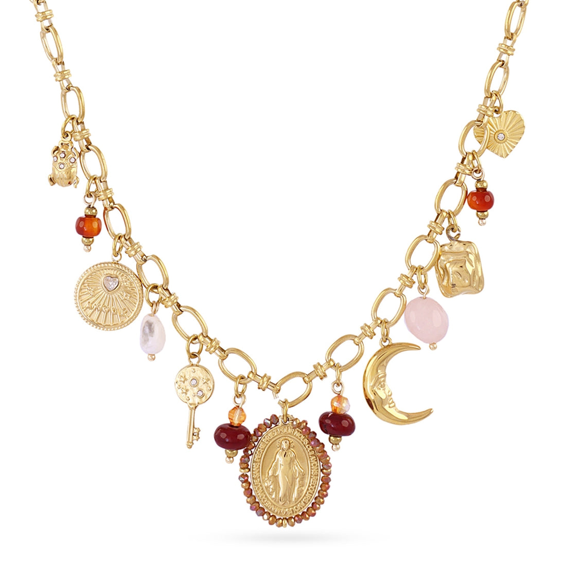 Collar Astros devoción granate Dorado Anartxy