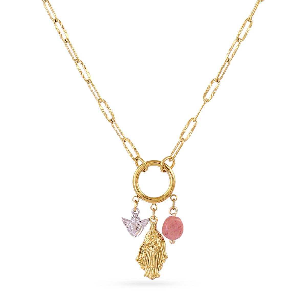 Collar Astros devoción rosa Dorado Anartxy