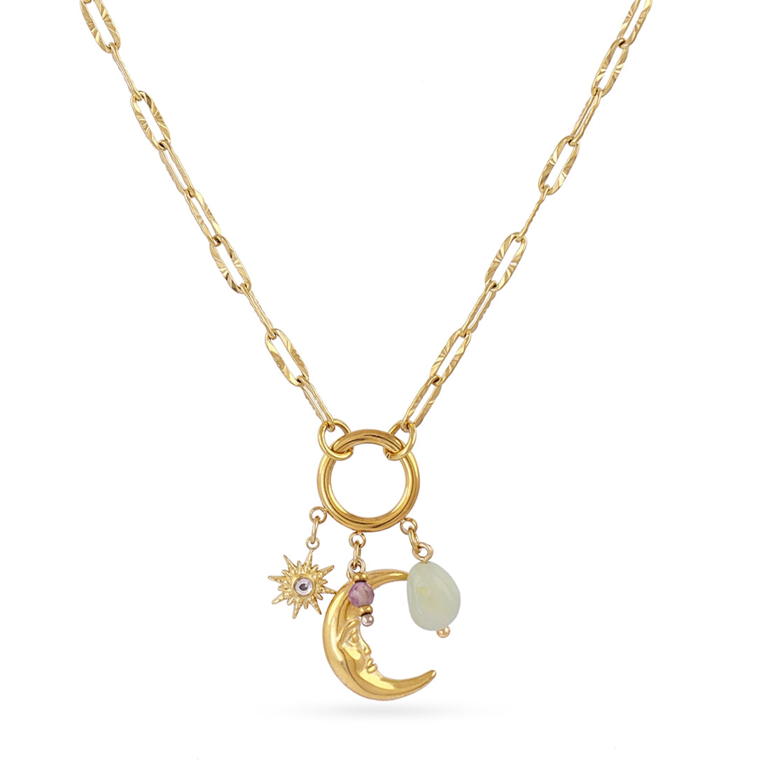 Collar Astros luna celeste Dorado Anartxy