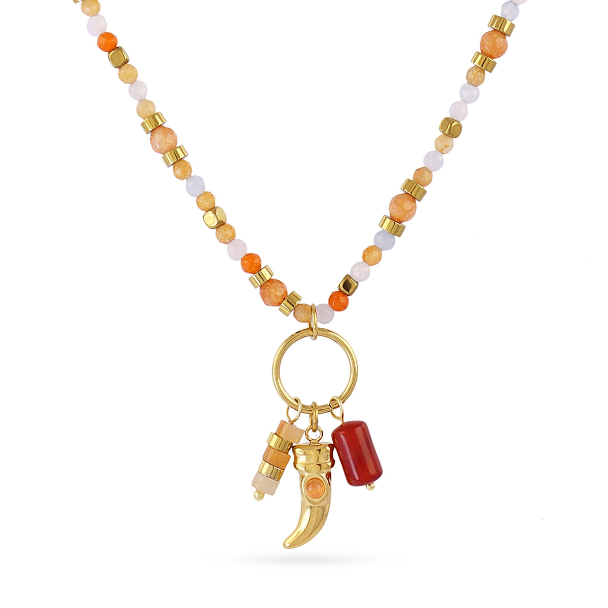 Collar Astros multicolor cuerno Naranja Anartxy