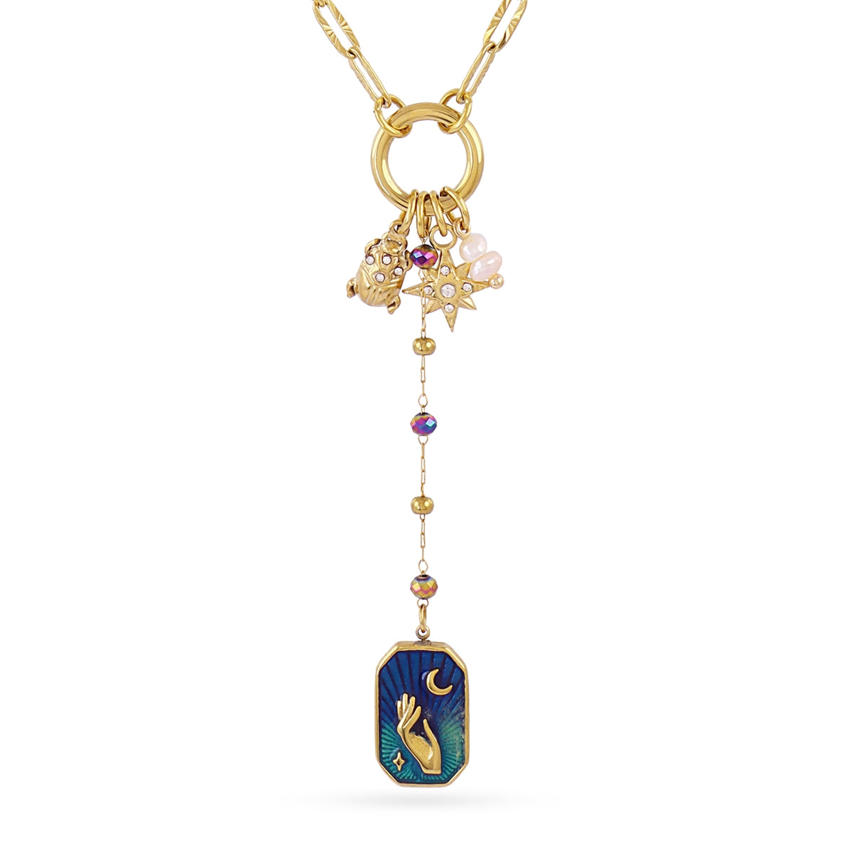 Collar Astros sagrado azul Dorado Anartxy