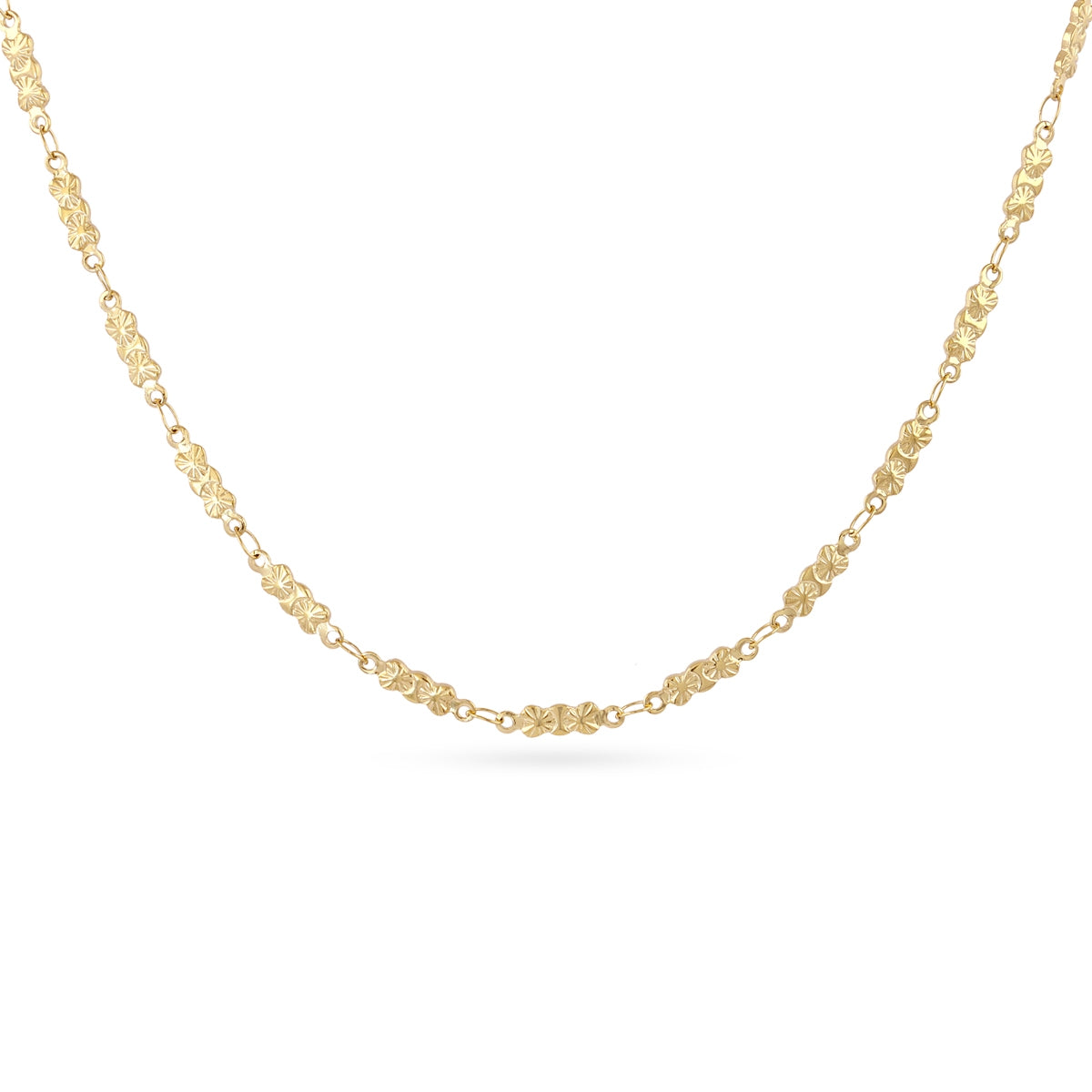 Collar Basic mini flores Dorado Anartxy
