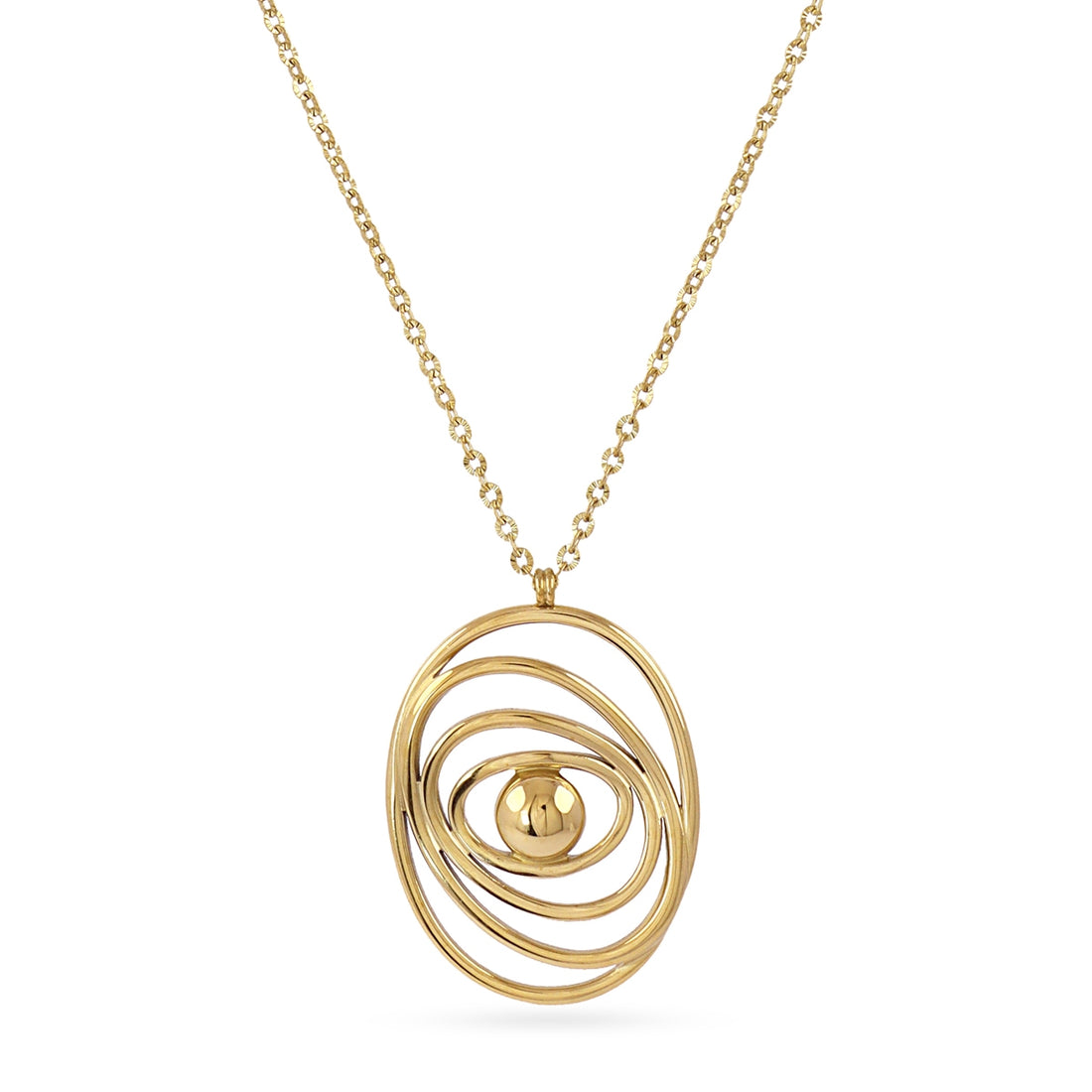 Collar con detalle de ojo geométrico Dorado Anartxy