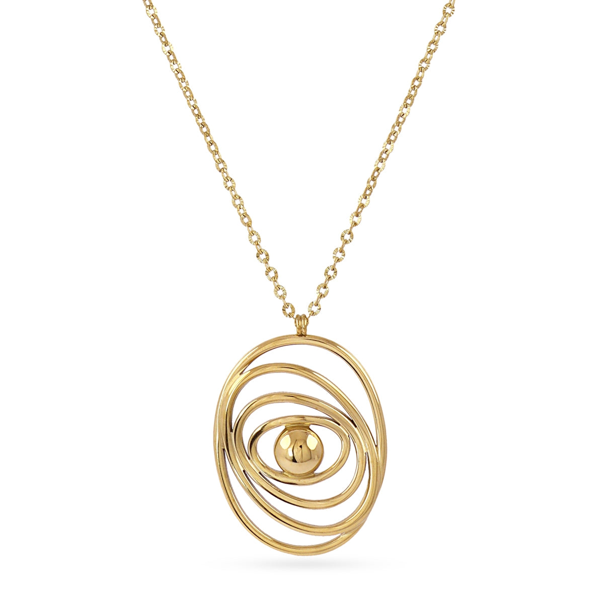 Collar con detalle de ojo geométrico Dorado Anartxy