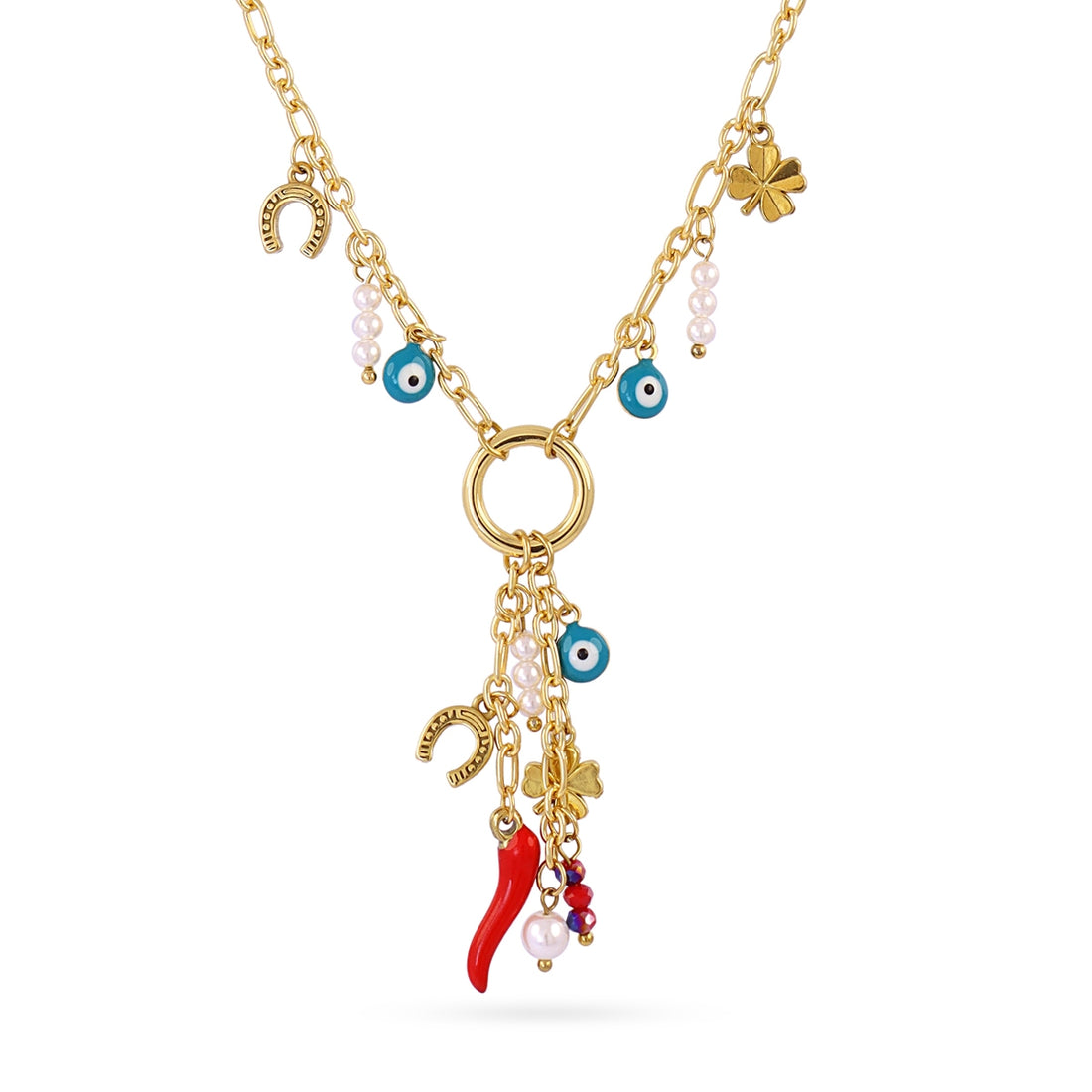 Collar Cornicello Fortuna Rojo Anartxy