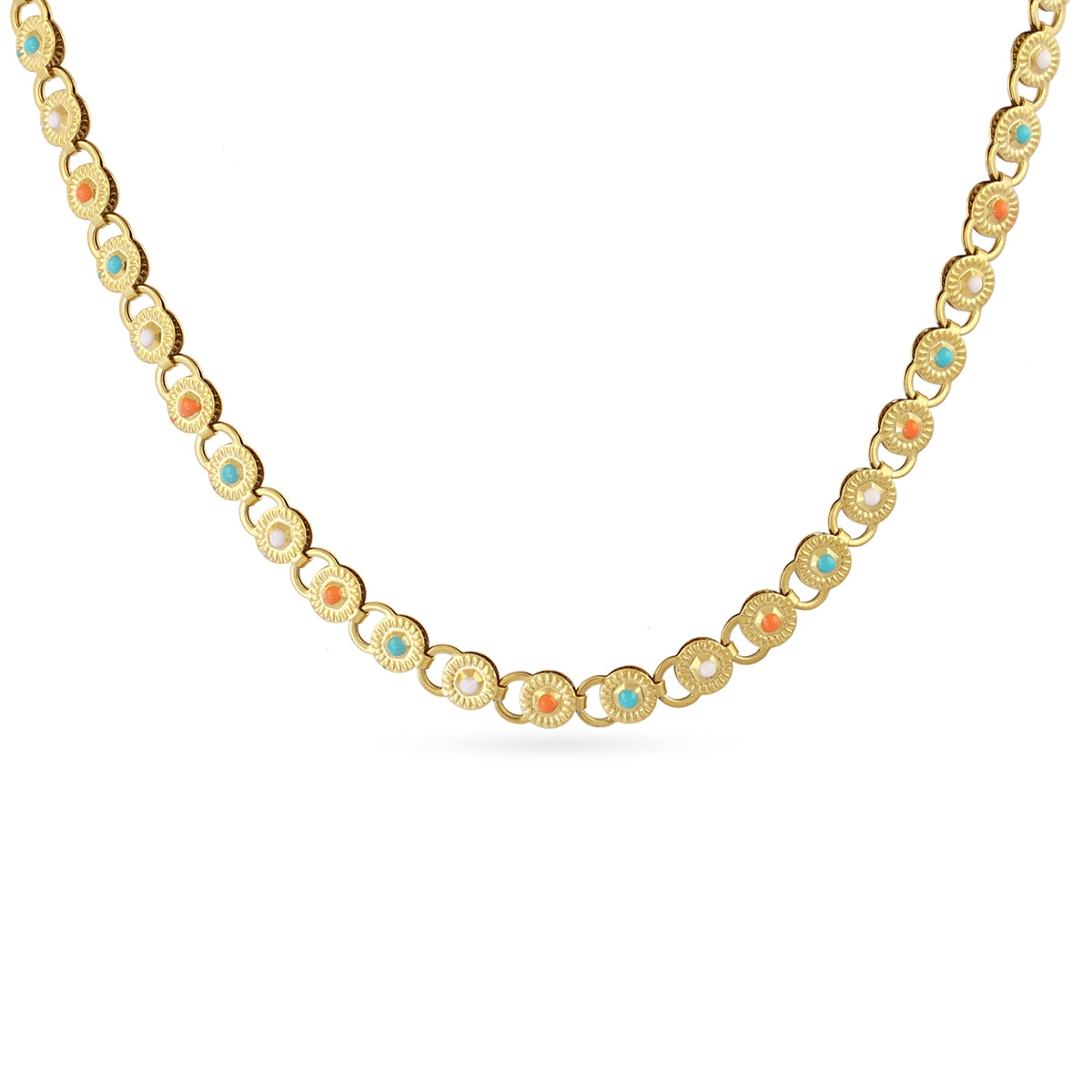 Collar dorado Spirit medallones esmaltados Combinado Anartxy