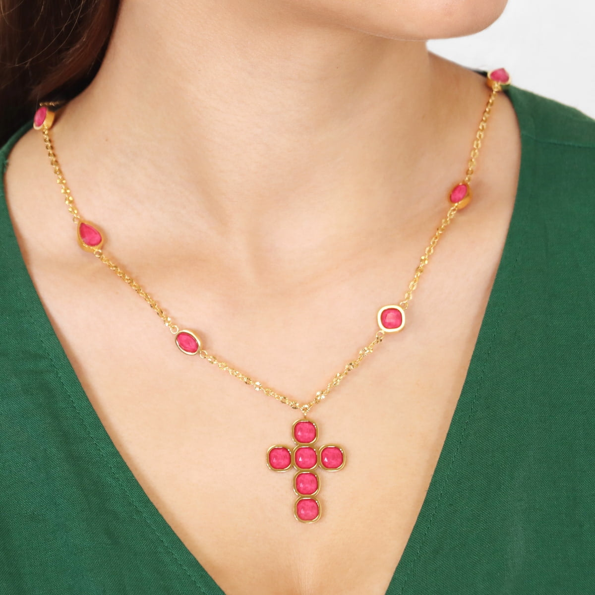 Collar Drops Indra Rosa Anartxy