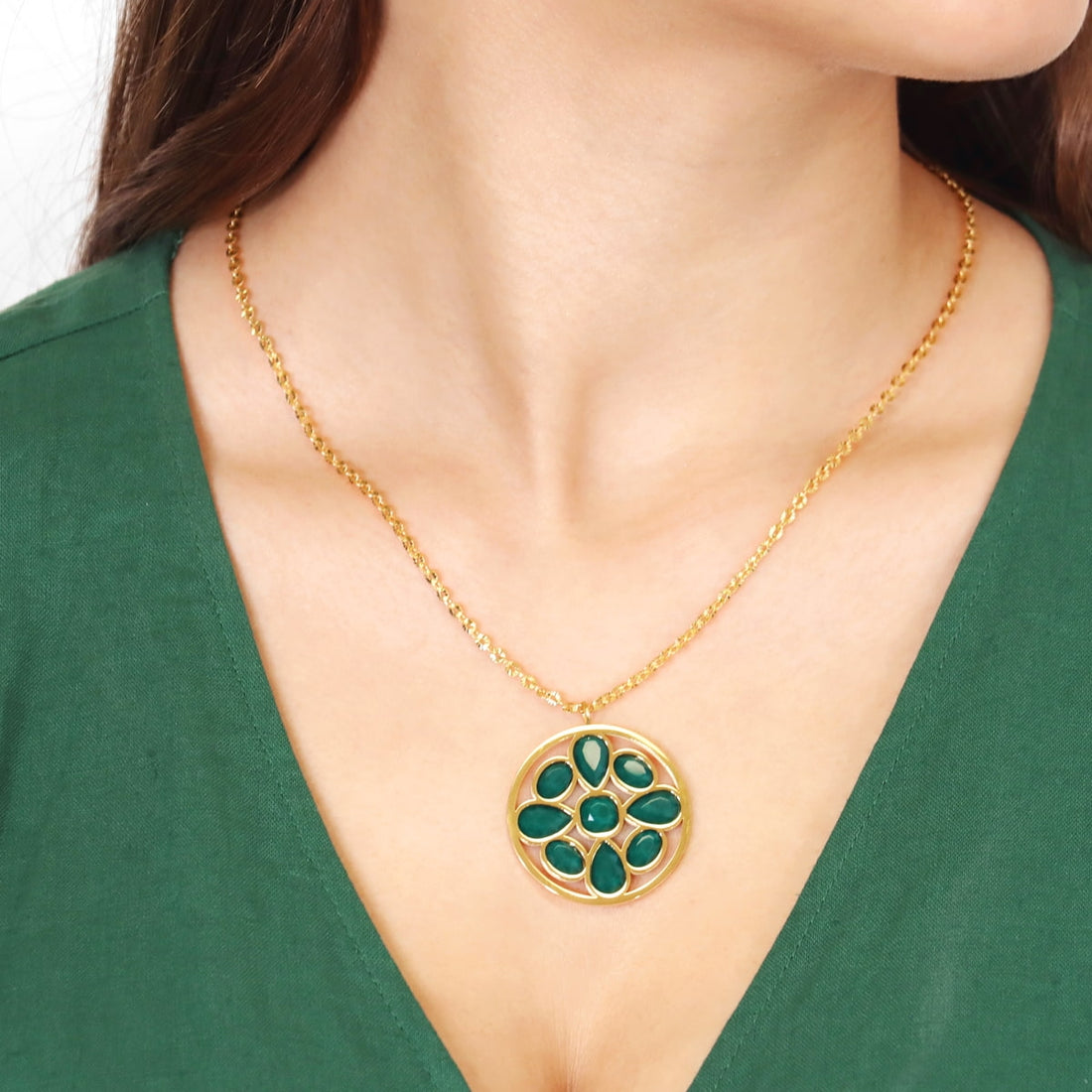 Collar Drops Lush Verde Anartxy
