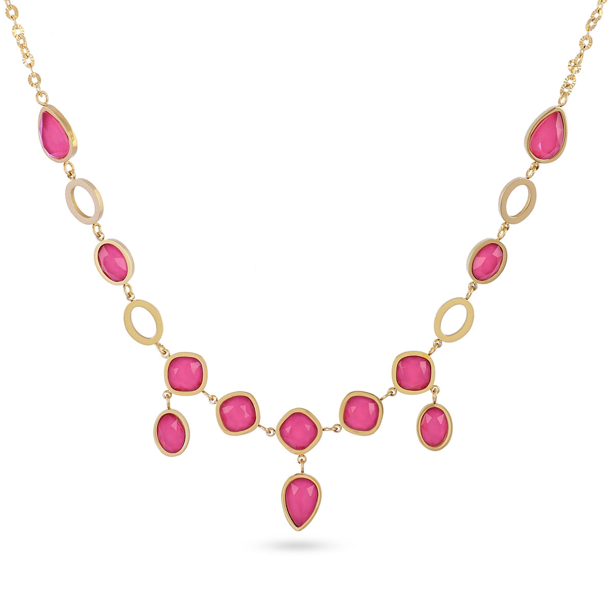 Collar Drops Orchid Rosa Anartxy