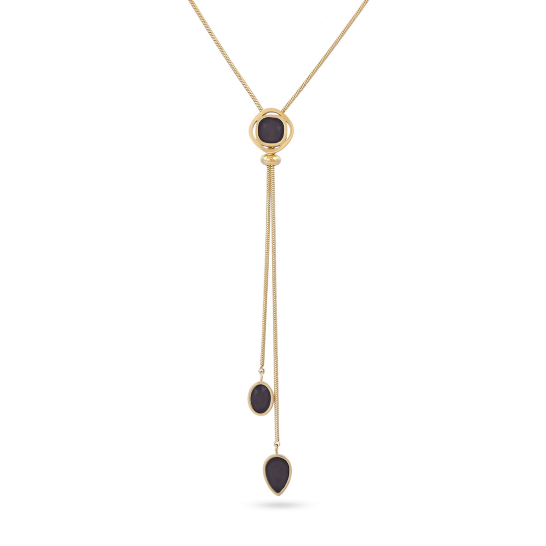 Collar Drops Petal Negro Anartxy
