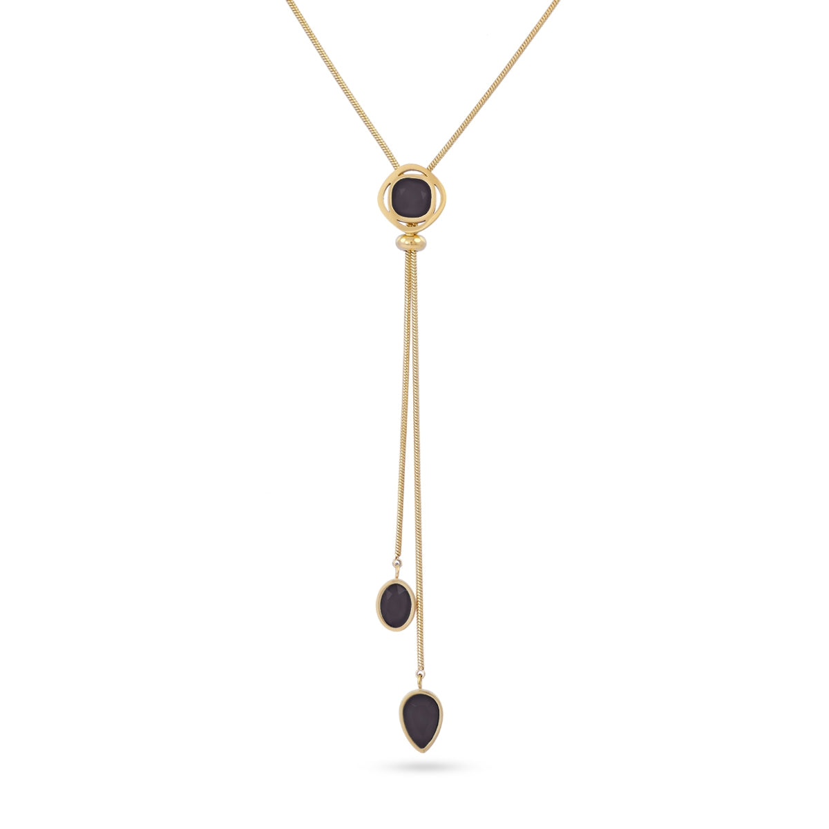 Collar Drops Petal Negro Anartxy