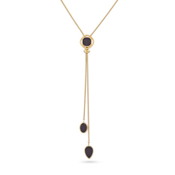 Collar Drops Petal Negro Anartxy