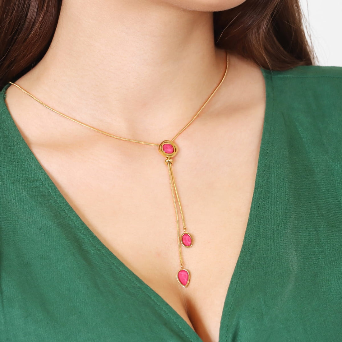 Collar Drops Petal Rosa Anartxy