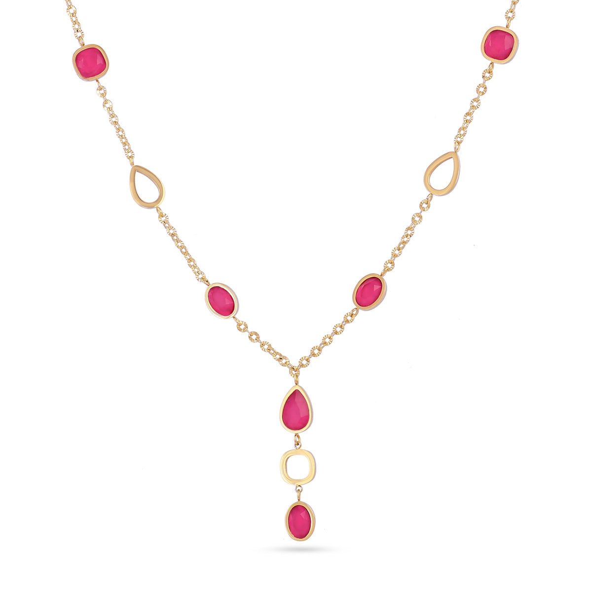 Collar Drops Zinnia Rosa Anartxy