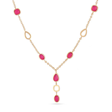 Collar Drops Zinnia Rosa Anartxy