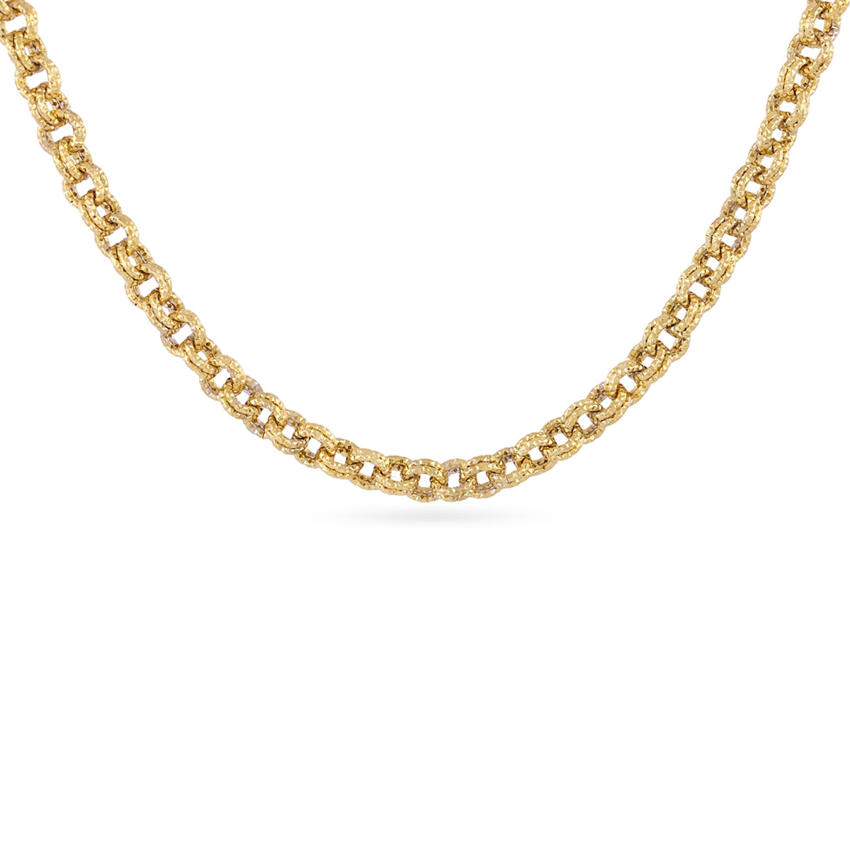 Collar Essentials cadena texturizada Dorado Anartxy