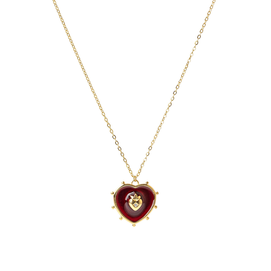 Collar Essentials corazón sagrado Dorado Anartxy