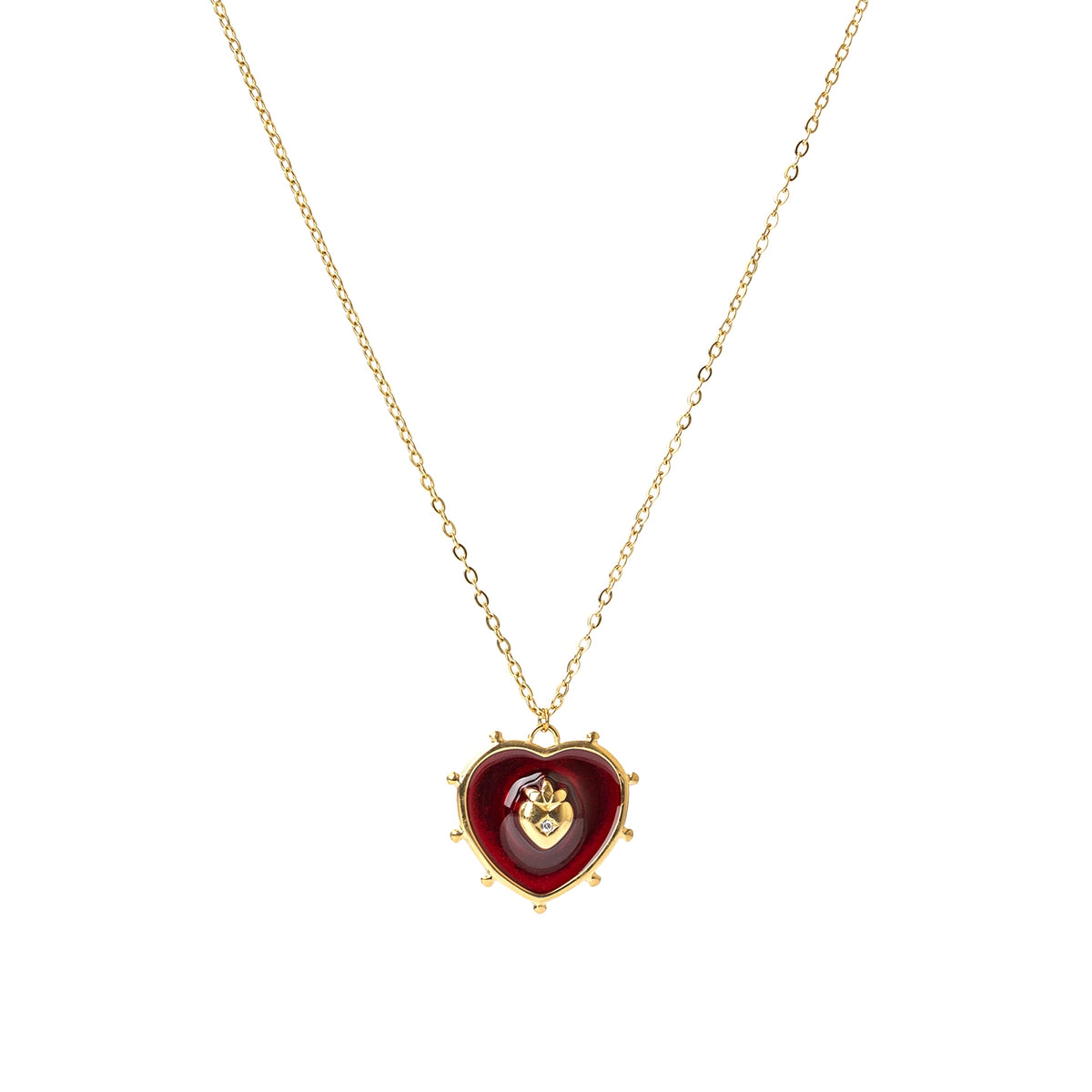 Collar Essentials corazón sagrado Dorado Anartxy