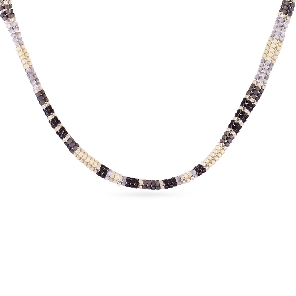 Collar extensible Miyuki geométrico multicolor Negro Anartxy