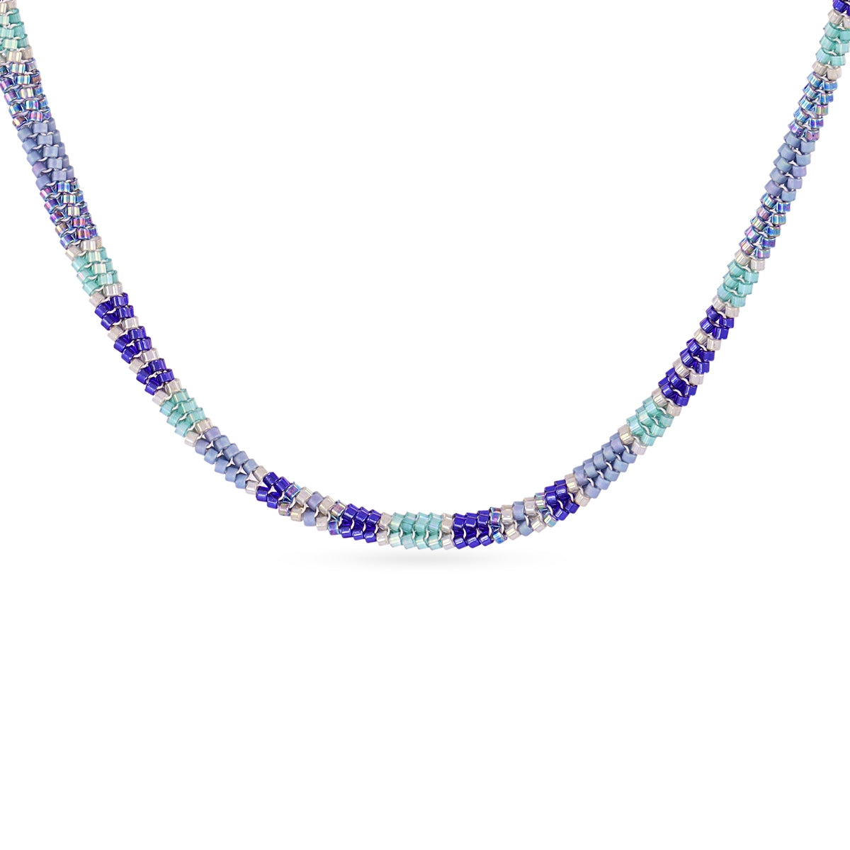 Collar extensible Miyuki geométrico multicolor Azul Anartxy
