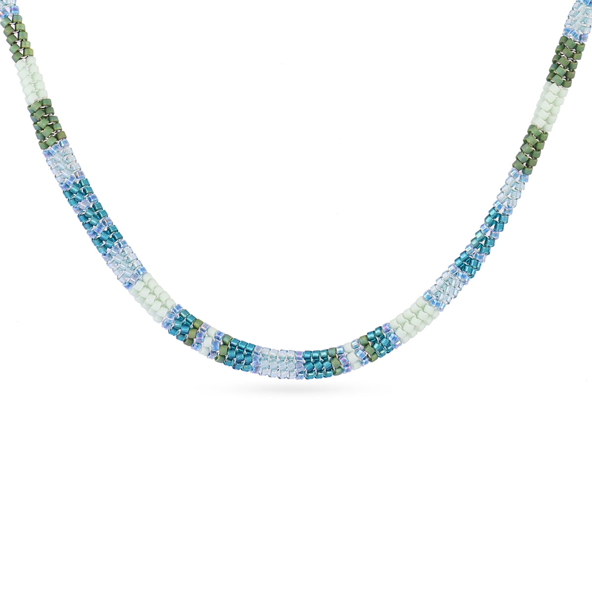 Collar extensible Miyuki geométrico multicolor Turquesa Anartxy