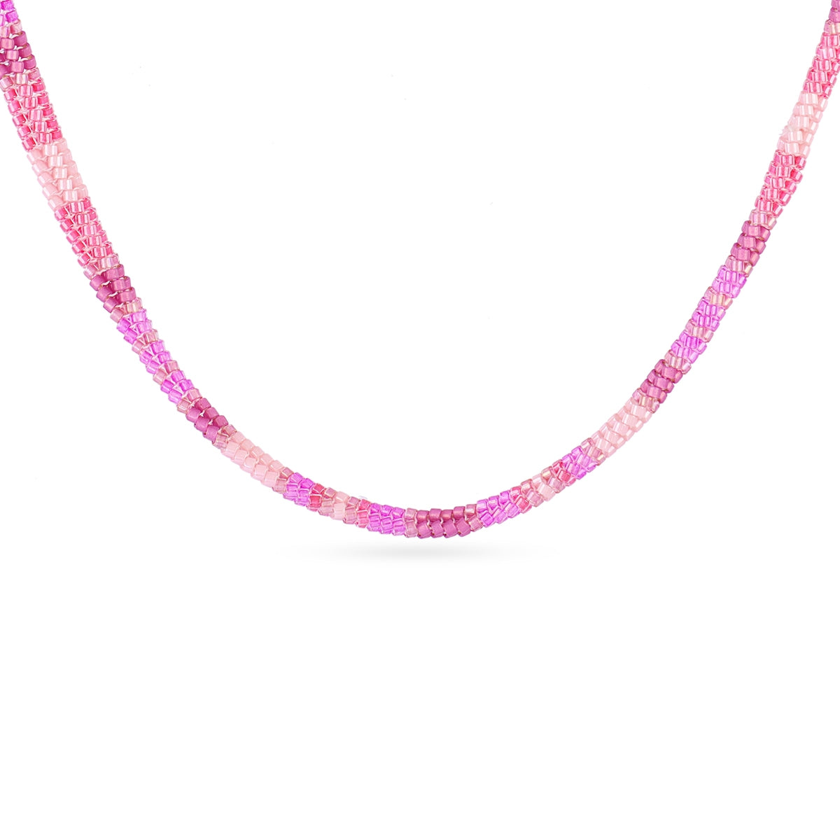 Collar extensible Miyuki geométrico multicolor Rosa Anartxy